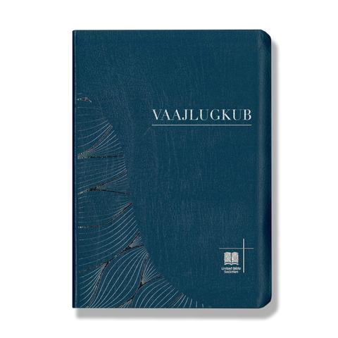 2022 NEW HMONG BIBLE TRANSLATION - MID-SIZE, LEATHER COVER (MOOB LEEG, BLUE HMONG)